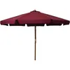Image de Parasol D'Extérieur Avec Mât En Bois 330 Cm Bordeaux Vidaxl