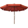 Image de vidaXL Parasol avec mât en bois 330 cm Terracota