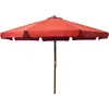 Image de Parasol D'Extérieur Avec Mât En Bois 330 Cm Terre Cuite Vidaxl