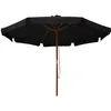 Image de Parasol D'Extérieur Avec Mât En Bois 330 Cm Noir