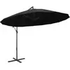 Image de vidaXL Parapluie noir 3 m Mât en aluminium