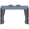 Image de vidaXL Pavillon avec rideaux 3 x 4 m Anthracite Acier