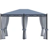 Image de vidaXL Pavillon avec moustiquaires 3x4 m Anthracite Acier