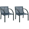 Image de vidaXL Chaises de jardin 2 pcs. Gris Bois