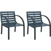 Image de Chaises De Jardin Lot De 2 Gris Bois Vidaxl