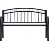 Image de vidaXL Banc de jardin 125 cm noir acier