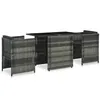 Image de Vidaxl 3 Piece Bistro Set With Cushions Poly Rattan Grey