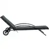 Image de vidaXL Bains de soleil avec table Poly rotin Anthracite