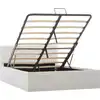 Image de vidaXL Lit de rangement hydraulique blanc similicuir 120×200 cm
