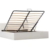 Image de vidaXL Lit de rangement hydraulique blanc similicuir 160×200cm