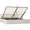 Image de vidaXL Lit de rangement hydraulique blanc similicuir 180×200 cm