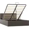 Image de vidaXL Lit de rangement hydraulique gris similicuir 120×200 cm