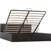 Image de vidaXL Lit de rangement hydraulique gris similicuir 160×200cm