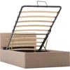 Image de Cadre De Lit À Stockage Cappuccino Similicuir 100x200cm Vidaxl
