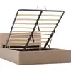Image de vidaXL Lit de rangement hydraulique marron cappuccino Similicuir 120×200 cm