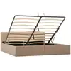 Image de vidaXL Lit de rangement hydraulique marron cappuccino Similicuir 180×200 cm