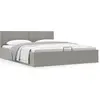 Image de vidaXL Lit de rangement hydraulique gris clair Tissu 160×200 cm