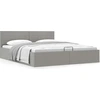 Image de vidaXL Lit de rangement hydraulique gris clair tissu 180×200 cm