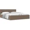 Image de vidaXL Lit de rangement hydraulique tissu taupe 180×200 cm