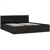 Image de vidaXL Lit avec sommier hydraulique LED gris foncé Tissu 180x200 cm