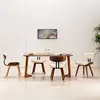 Image de Vidaxl Chaises À Manger Lot De 4 Crème Bois Courbé Et Similicuir