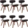 Image de vidaXL Chaises de salle à manger 6 pcs. Gris Bois courbé et tissu