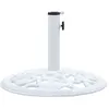 Image de Socle De Parasol Blanc 12 Kg 48 Cm Fonte Vidaxl