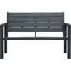 Image de vidaXL Banc de jardin 120 cm HDPE gris aspect bois