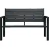 Image de vidaXL Banc de jardin 120 cm HDPE noir aspect bois