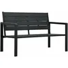 Image de Vidaxl - Banc De Jardin 120 Cm Pehd Noir Aspect De Bois