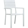Image de vidaXL Chaises de jardin 4 pcs. Blanc HDPE aspect bois
