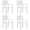 Image de Chaises De Jardin 4 Pcs Blanc Pehd Aspect De Bois