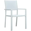 Image de vidaXL Chaises de jardin 4 pcs. Blanc Plastique aspect rotin