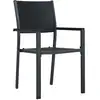 Image de vidaXL Chaises de jardin 4 pcs noir plastique aspect rotin