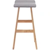 Image de vidaXL Tabouret de bar gris clair tissu