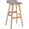 Image de Vidaxl - Chaise De Bar Gris Clair Tissu