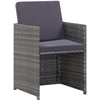 Image de vidaXL Salon de jardin 9 pièces avec coussins Poly Rattan Anthracite