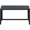 Image de Table basse noire 70×40×38 cm Poly rotin