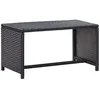 Image de Vidaxl Coffee Table Black 70x40x38 Cm Poly Rattan
