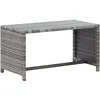 Image de Vidaxl Table Basse Anthracite 70x40x38 Cm Résine Tressée