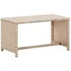 Image de Vidaxl Coffee Table Beige 70x40x38 Cm Poly Rattan