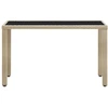 Image de vidaXL Table de jardin beige 123x60x74 cm Poly rotin
