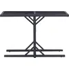 Image de vidaXL Table de jardin noire 110×53×72 cm verre et poly rotin
