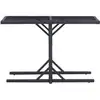 Image de Vidaxl - Table De Jardin Noir 110x53x72 Cm Verre Et Résine Tressée