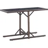 Image de Vidaxl - Table De Jardin Marron 110x53x72 Cm Verre Et Résine Tressée