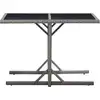 Image de vidaXL Table de jardin anthracite 110x53x72 cm verre et poly rotin