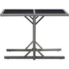 Image de Vidaxl Garden Table Anthracite 110x53x72 Cm Glass And Poly Rattan