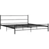 Image de Vidaxl Cadre De Lit Sans Matelas Noir Métal 200x200 Cm
