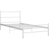 Image de vidaXL Lit blanc métal 90x200 cm