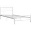 Image de vidaXL Cadre de lit blanc métal 100 × 200 cm